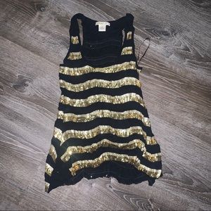 Black and gold tank top